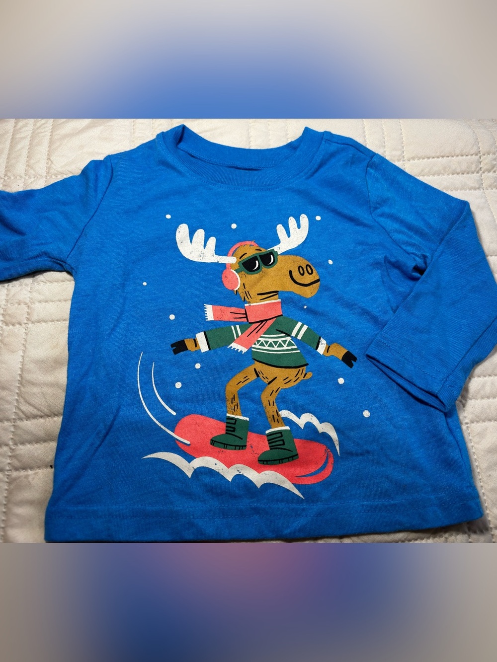 jumping beans 12M Moose Snowboard Graphic Tee